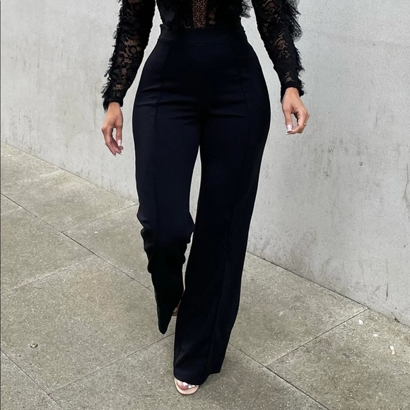 Lace Ruffled Jumpsuit- Size Large - Picture 2 of 8